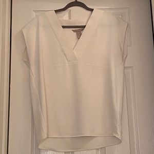 H&M off-white loose short sleeved blouse, size 6